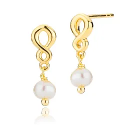 Izabel Camille Majesty helmi nappikorvakorut  kullattua hopeaa