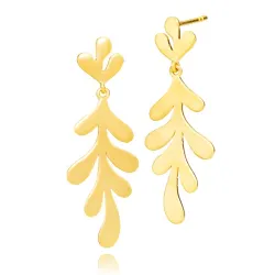 Izabel Camille Oaky lehti korvarenkaat  kullattua hopeaa