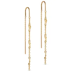 Enamel Kia ketjukorvakorut  kullattua hopeaa