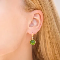 Julie Sandlau Prime vihreä kristalli korvarenkaat  kullattua hopeaa
