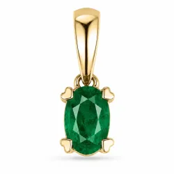 näytepakkaukset smaragdi riipus 14 karaatti kultaa 0,26 ct