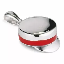 näytepakkaukset punainen ylioppilaslakkiriipus  rodinoitua hopeaa