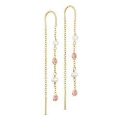 näytepakkaukset pink hymiö ketjukorvakorut  kullattu hopea