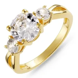 näytepakkaukset zirkoni sormus kullattua hopeaa