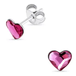 näytepakkaukset sydän lila korvarenkaat  hopea