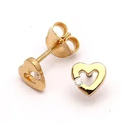 näytepakkaukset sydän korvarenkaat  kullattua hopeaa