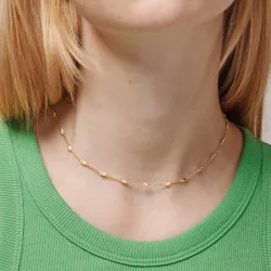 Enamel Kia kaulaketju  kullattua hopeaa