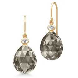 Julie Sandlau Ofelia savunvärinen kristalli korvarenkaat  kullattua hopeaa