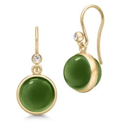 Julie Sandlau Prime vihreä kristalli korvarenkaat  kullattua hopeaa